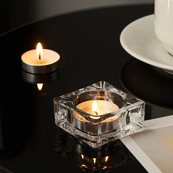 Clear Glass Tealight Holders-ToShay.org