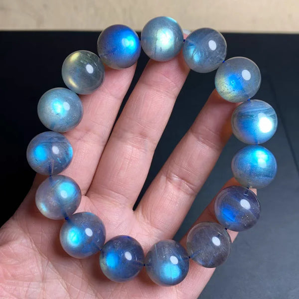 Blue Labradorite Bead Bracelet-ToShay.org