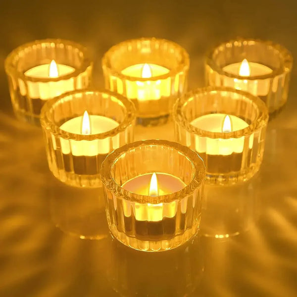 Clear Glass Tealight Holder-ToShay.org