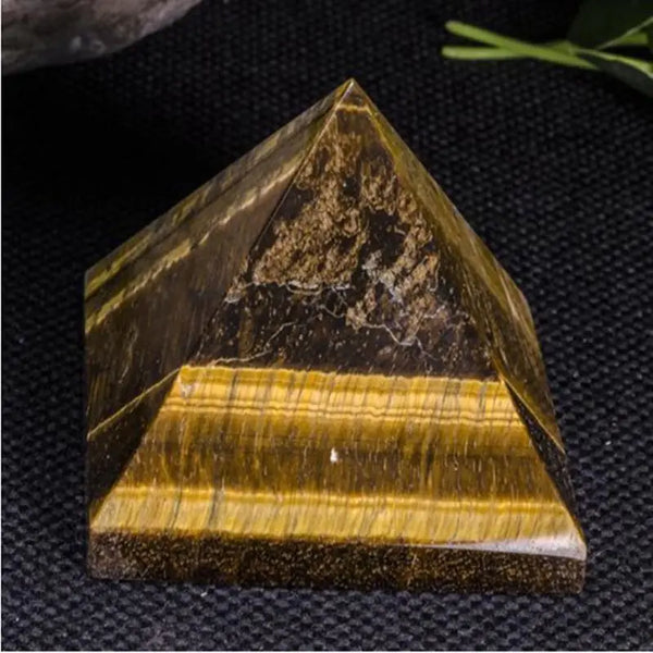 Yellow Tiger Eye Stone Pyramid-ToShay.org