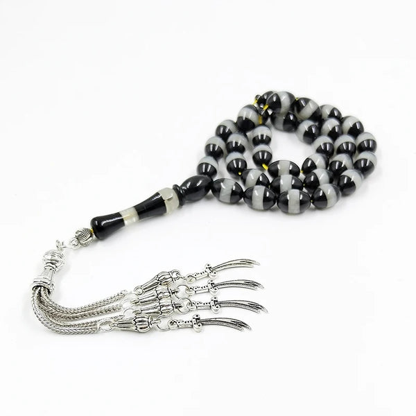 Black Stripe Prayer Beads-ToShay.org