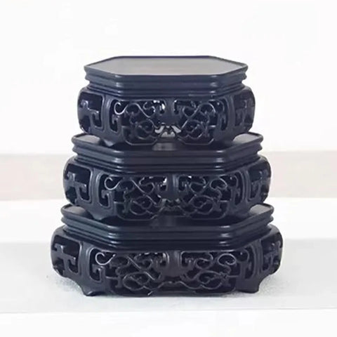 Black Sandalwood Carved Base-ToShay.org