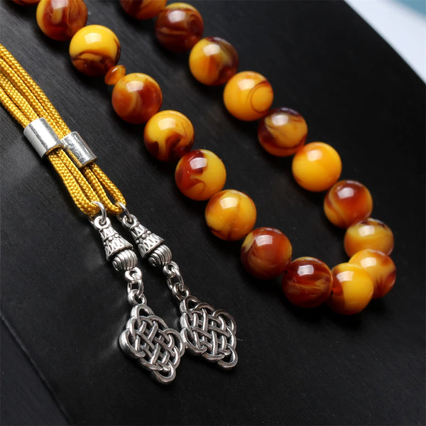 Yellow Amber Prayer Beads-ToShay.org