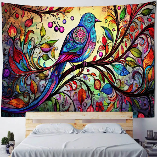 Garden Bird Art Tapestry-ToShay.org