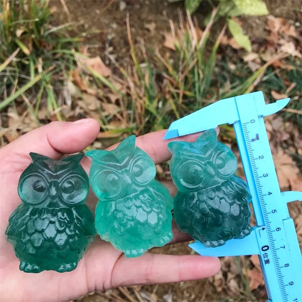 Green Fluorite Owl-ToShay.org