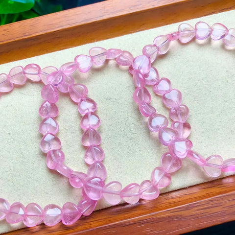 Pink Topaz Bead Bracelet-ToShay.org