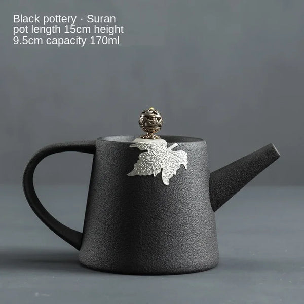 Black Pottery Tea Pot-ToShay.org