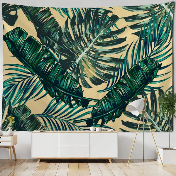 Tropical Palm Leaf Tapestry-ToShay.org