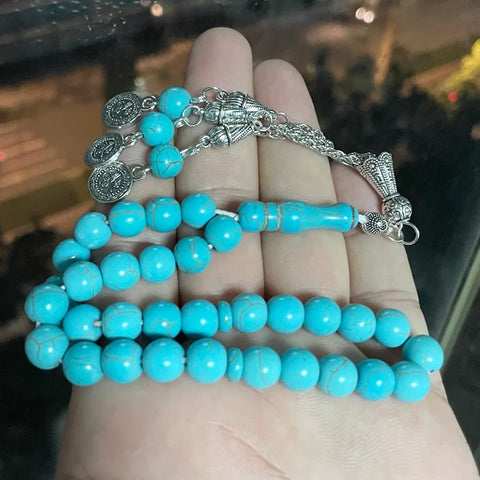 Blue Turquoise Prayer Beads-ToShay.org