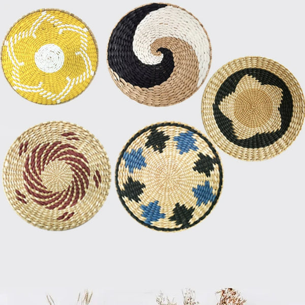 Rattan Grass Weaved Plate-ToShay.org