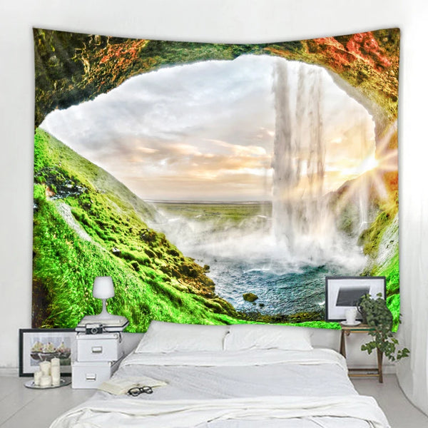 Forest Waterfall Tapestry-ToShay.org