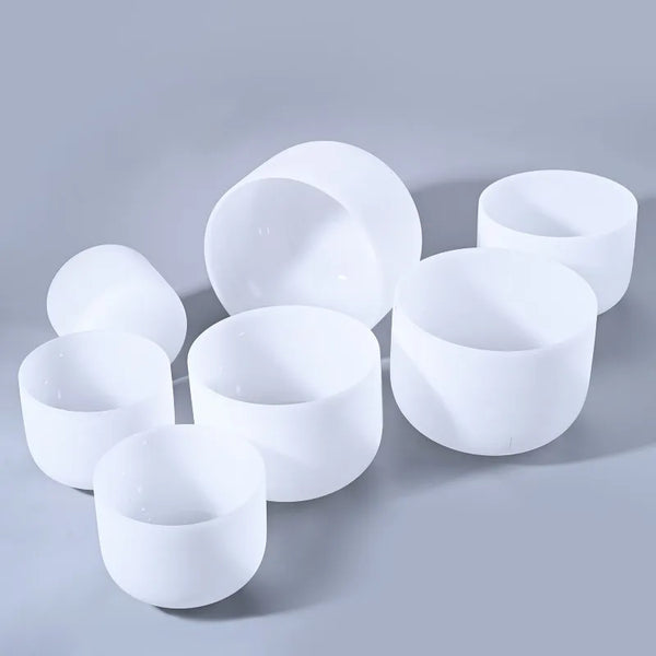 White Frosted Crystal Bowl-ToShay.org