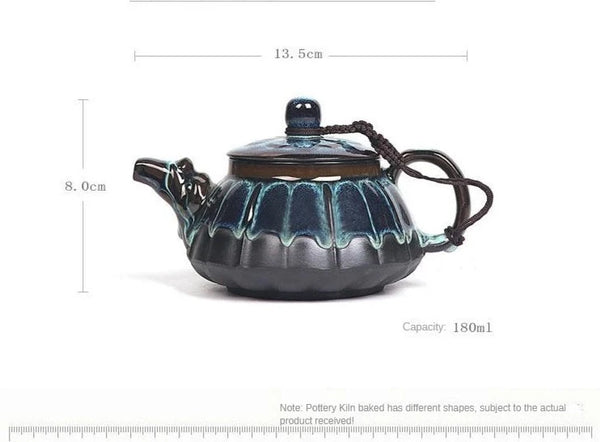 Blue Glazed Ceramic Teapots-ToShay.org