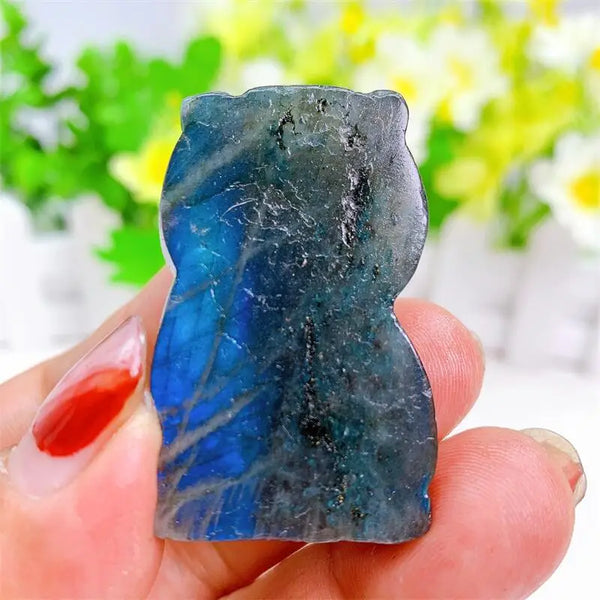 Blue Labradorite Owl-ToShay.org