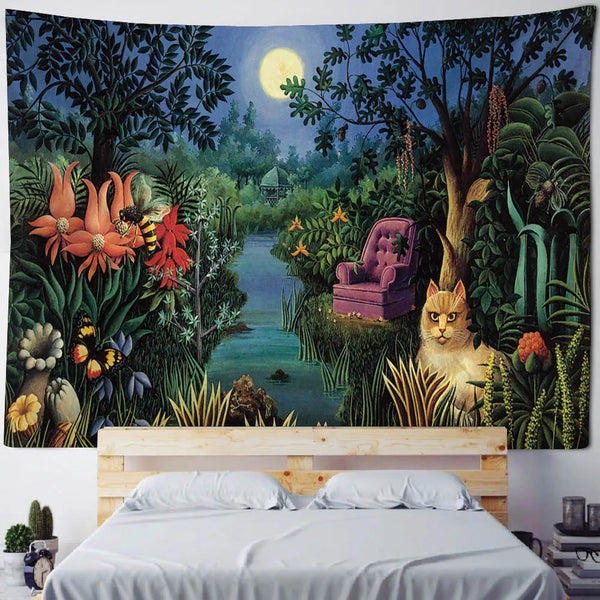 Tropical Plant Art Tapestry-ToShay.org