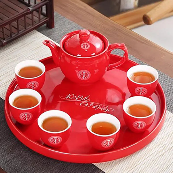 Red Ceramic Tea Sets-ToShay.org