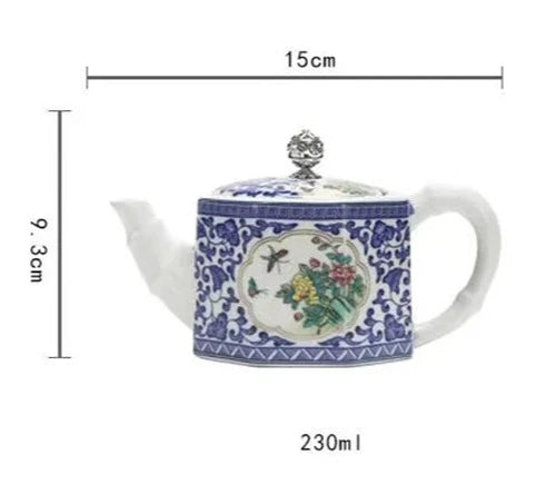 Blue White Porcelain Teapot-ToShay.org