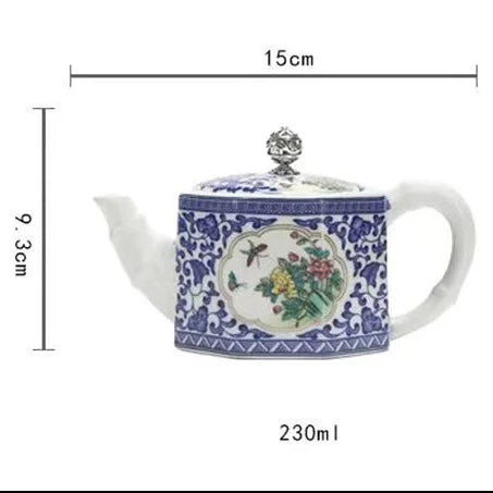 Blue White Porcelain Teapot-ToShay.org