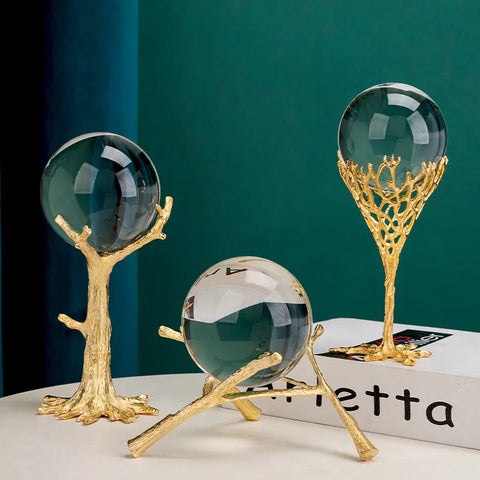 Gold Crystal Ball Stand-ToShay.org