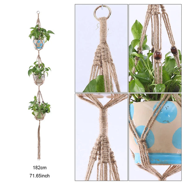 Macrame Plant Hanger Baskets-ToShay.org