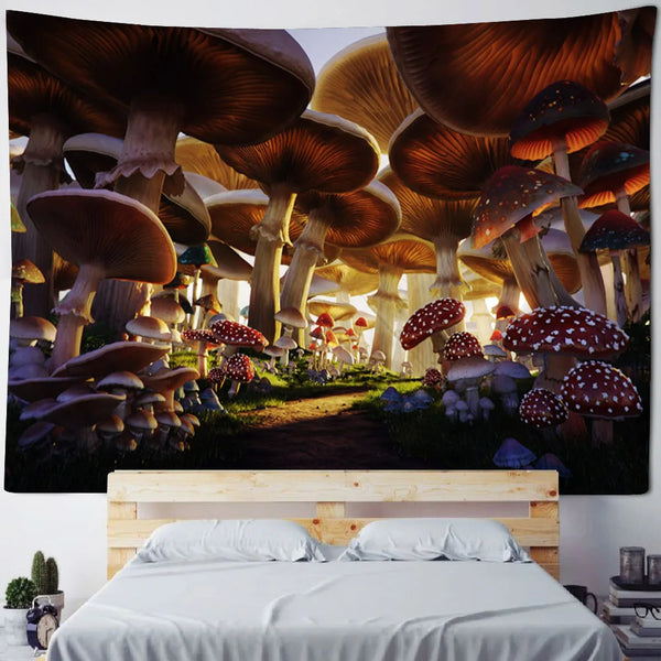 Mushroom Art Tapestry-ToShay.org