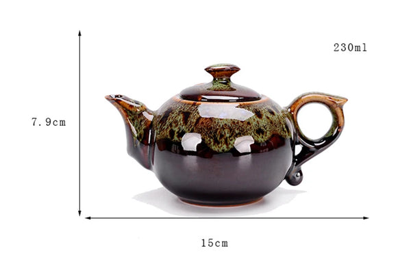 Glazed Ceramic Tea Pot-ToShay.org