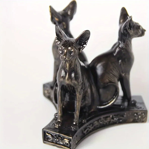 Egyptian Cats Crystal Ball Stand-ToShay.org