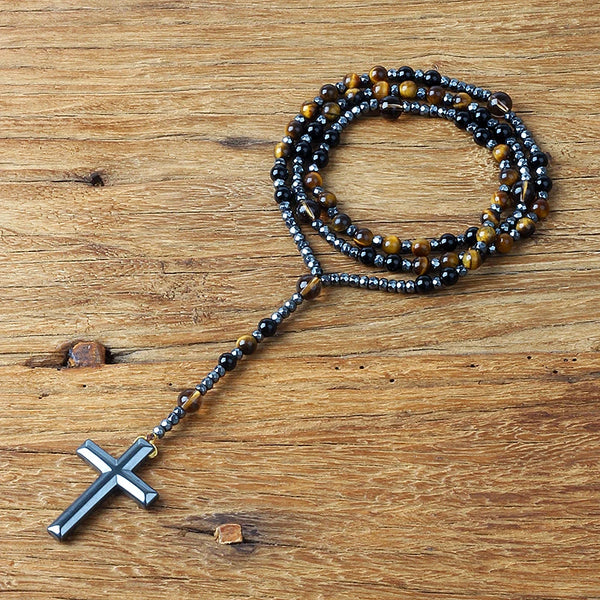 Black Onyx Rosary Beads-ToShay.org