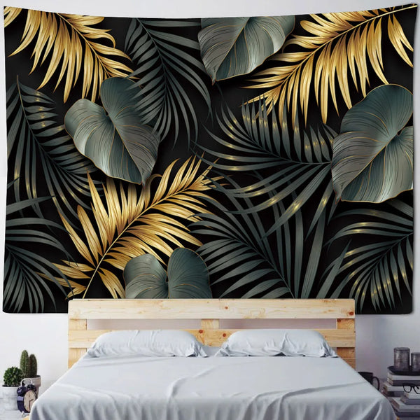 Tropical Plant Leaf Tapestry-ToShay.org