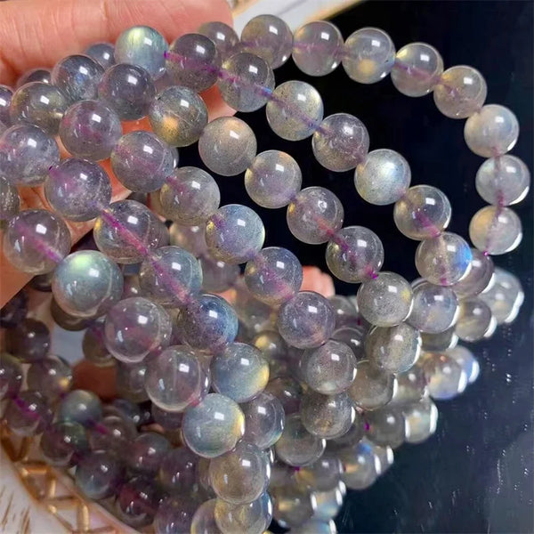 Purple Labradorite Bead Bracelet-ToShay.org