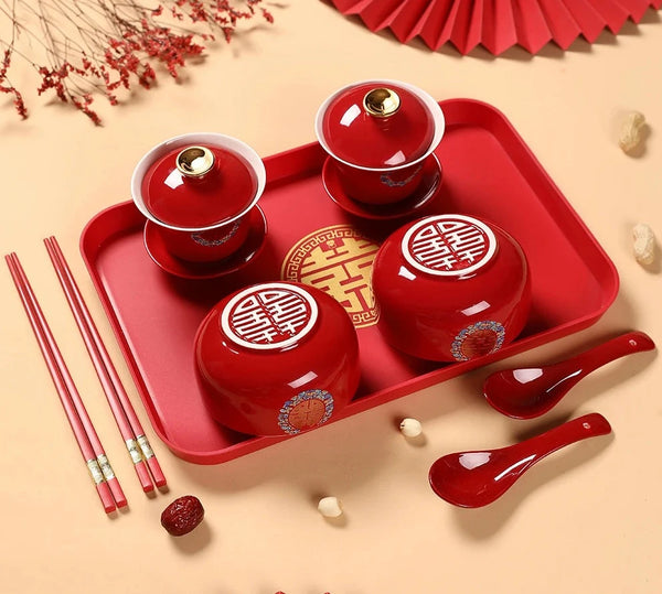 Red Ceramic Tea Bowls-ToShay.org