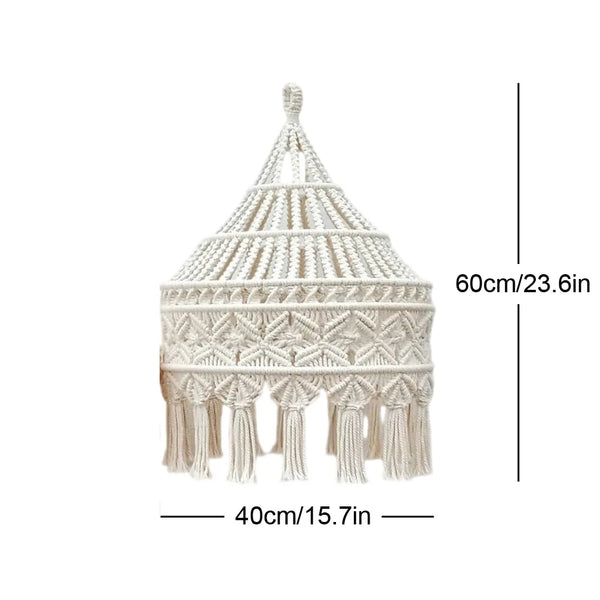 Macrame Hanging Lampshade-ToShay.org