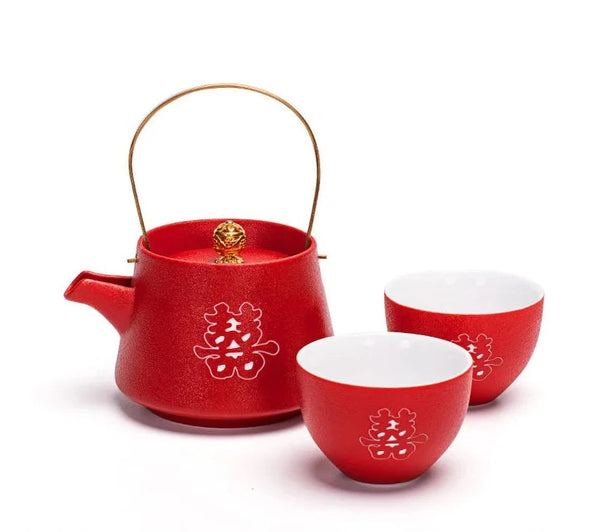 Red Ceramic Tea Sets-ToShay.org