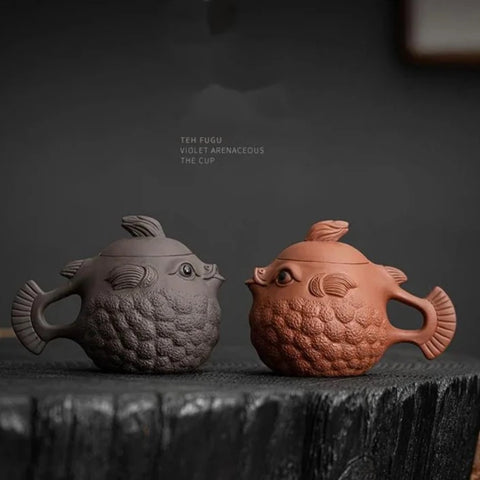 Puffer Fish Clay Tea Pot-ToShay.org