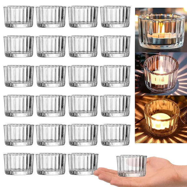 Clear Glass Tealight Holder-ToShay.org