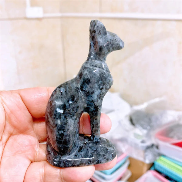 Grey Yooperlite Cat Statue-ToShay.org