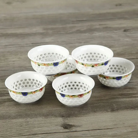 White Ceramic Teacup Sets-ToShay.org