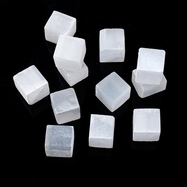 White Selenite Cubes-ToShay.org