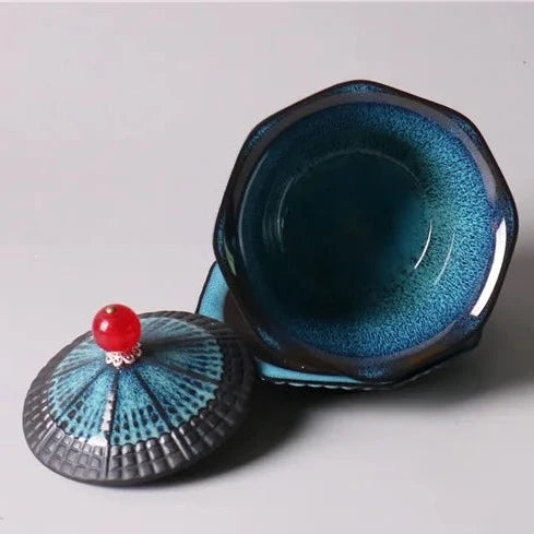 Blue Glazed Ceramic Teapots-ToShay.org