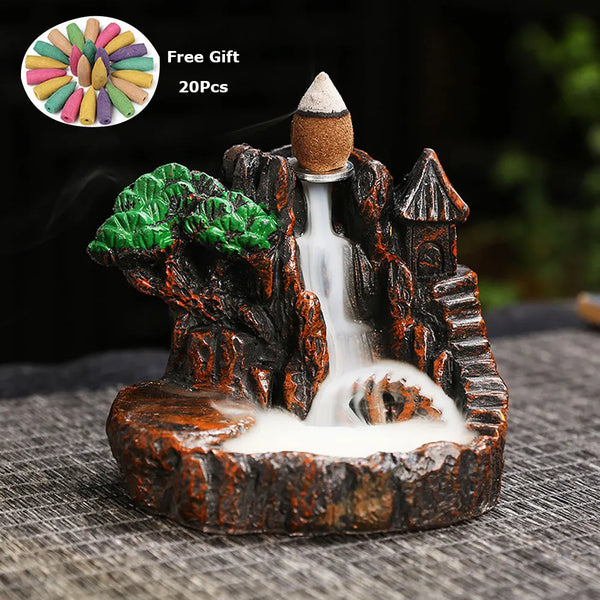 Waterfall Backflow Incense Burner-ToShay.org