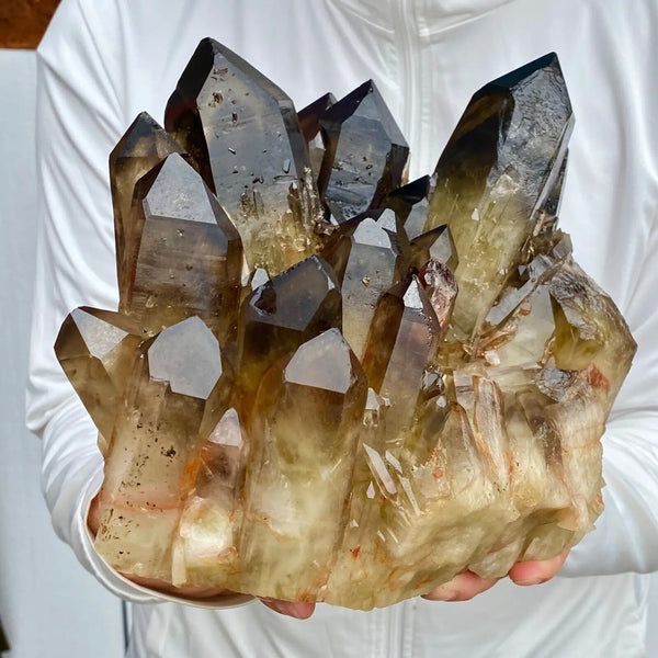 Smokey Quartz Crystal Cluster-ToShay.org