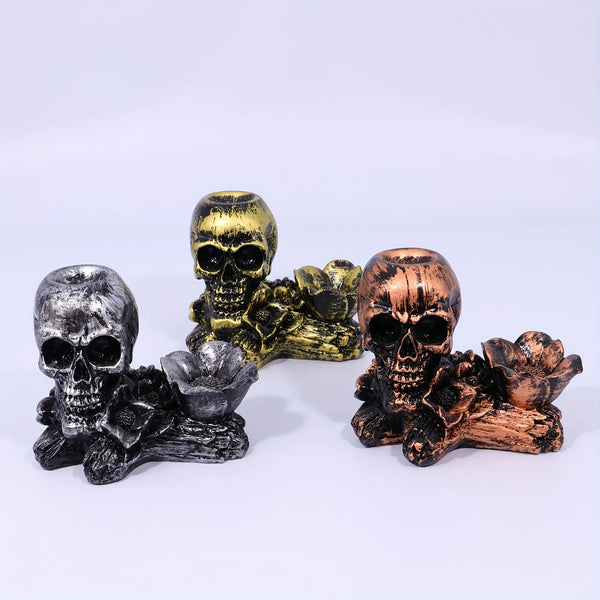 Skull Flower Crystal Ball Stand-ToShay.org