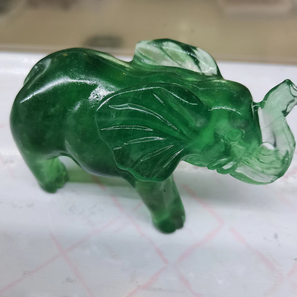 Green Fluorite Elephant-ToShay.org