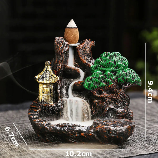 Waterfall Backflow Incense Burner-ToShay.org