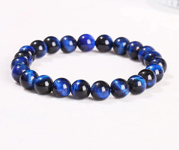 Blue Tiger Eye Bead Bracelet-ToShay.org