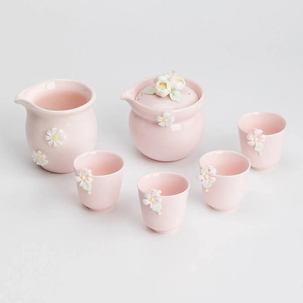 Pink Ceramic Tea Set-ToShay.org