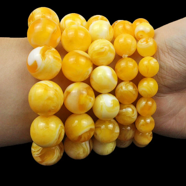 Yellow Beeswax Bead Bracelets-ToShay.org