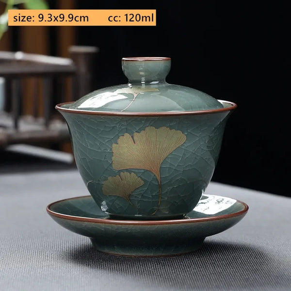 Green Crack Glaze Tea Set-ToShay.org