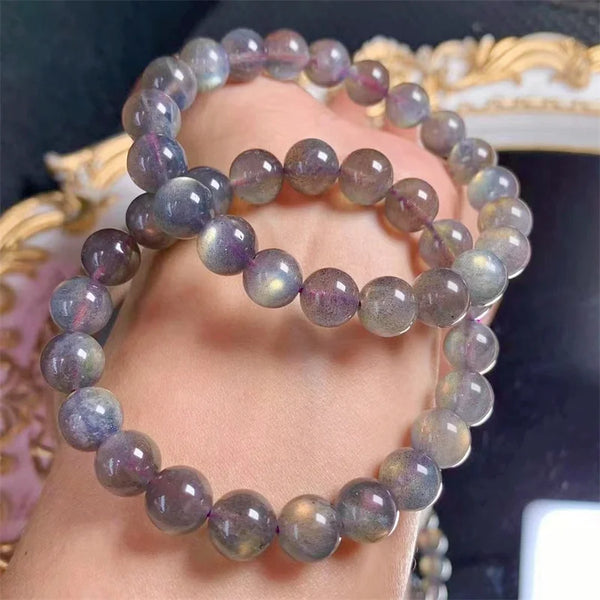 Purple Labradorite Bead Bracelet-ToShay.org