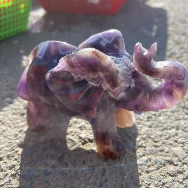 Purple Dream Amethyst Elephant-ToShay.org